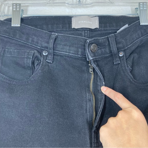 Everlane Womens High Waist Straight Jeans 29 Faded Black Denim Cotton - Picture 8 of 16